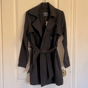 Abercrombie & Fitch Black Trench Coat